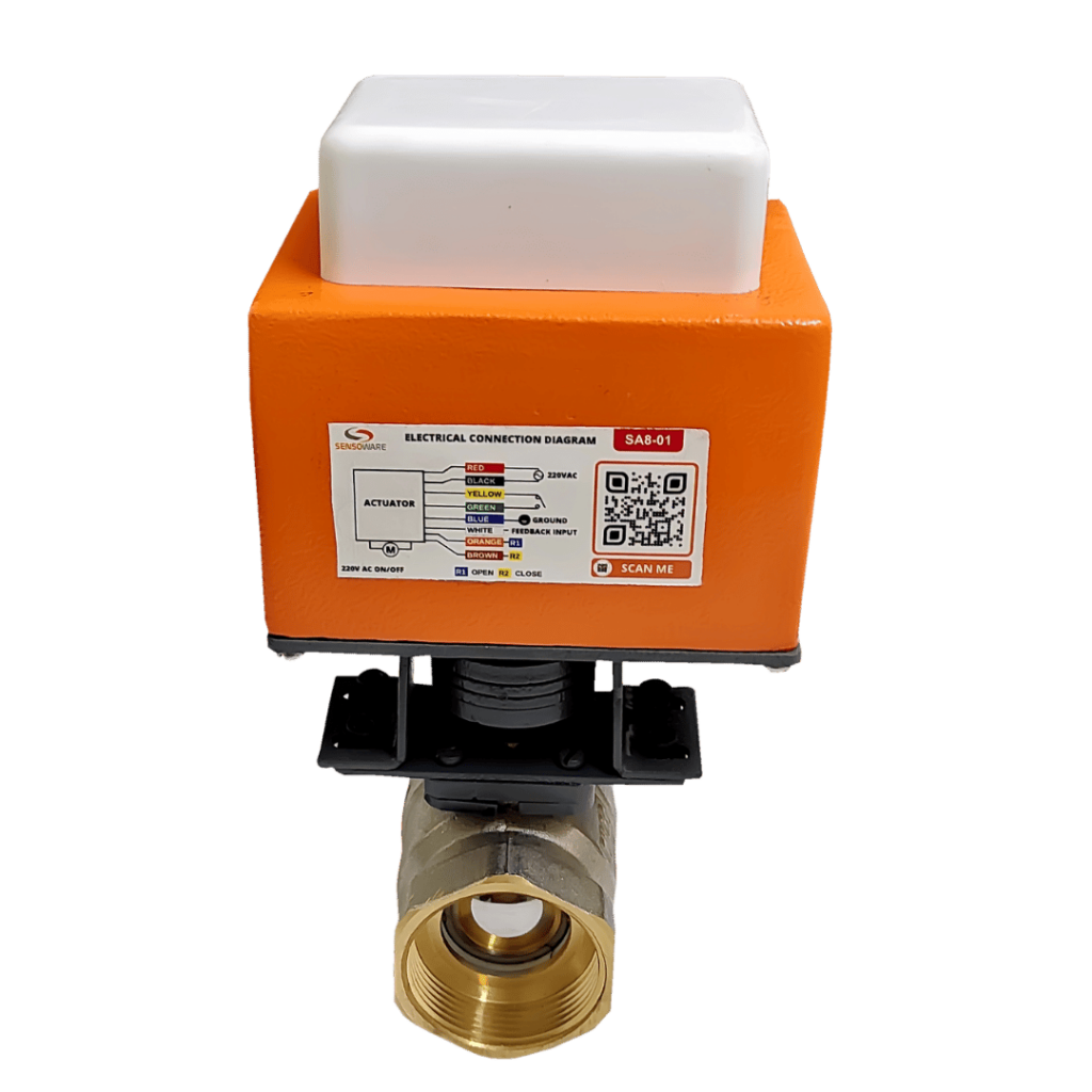 brass ball valve electric actuated 40mm