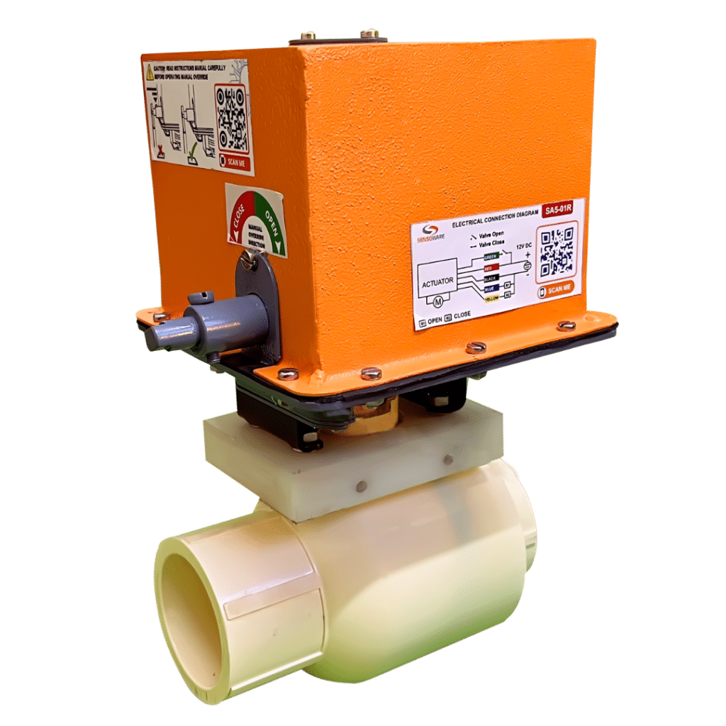 cpvc motorized valve with manual override