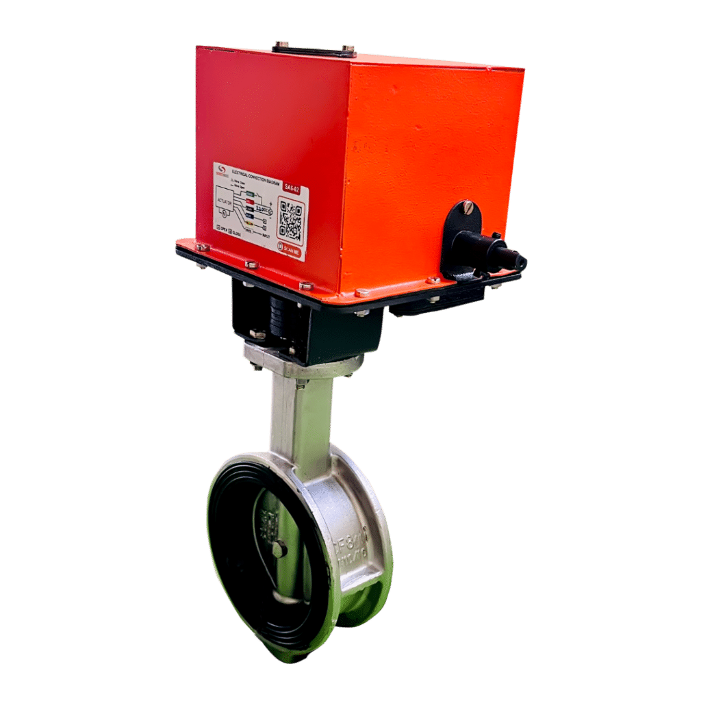 electric actuated ss304 butterfly valve