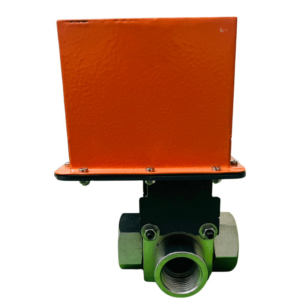 motorized 3 way ball valve for hydraulic oil