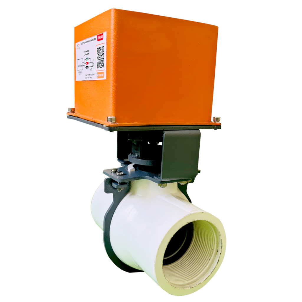 motorized ball valve 50mm upvc threaded end 12vdc