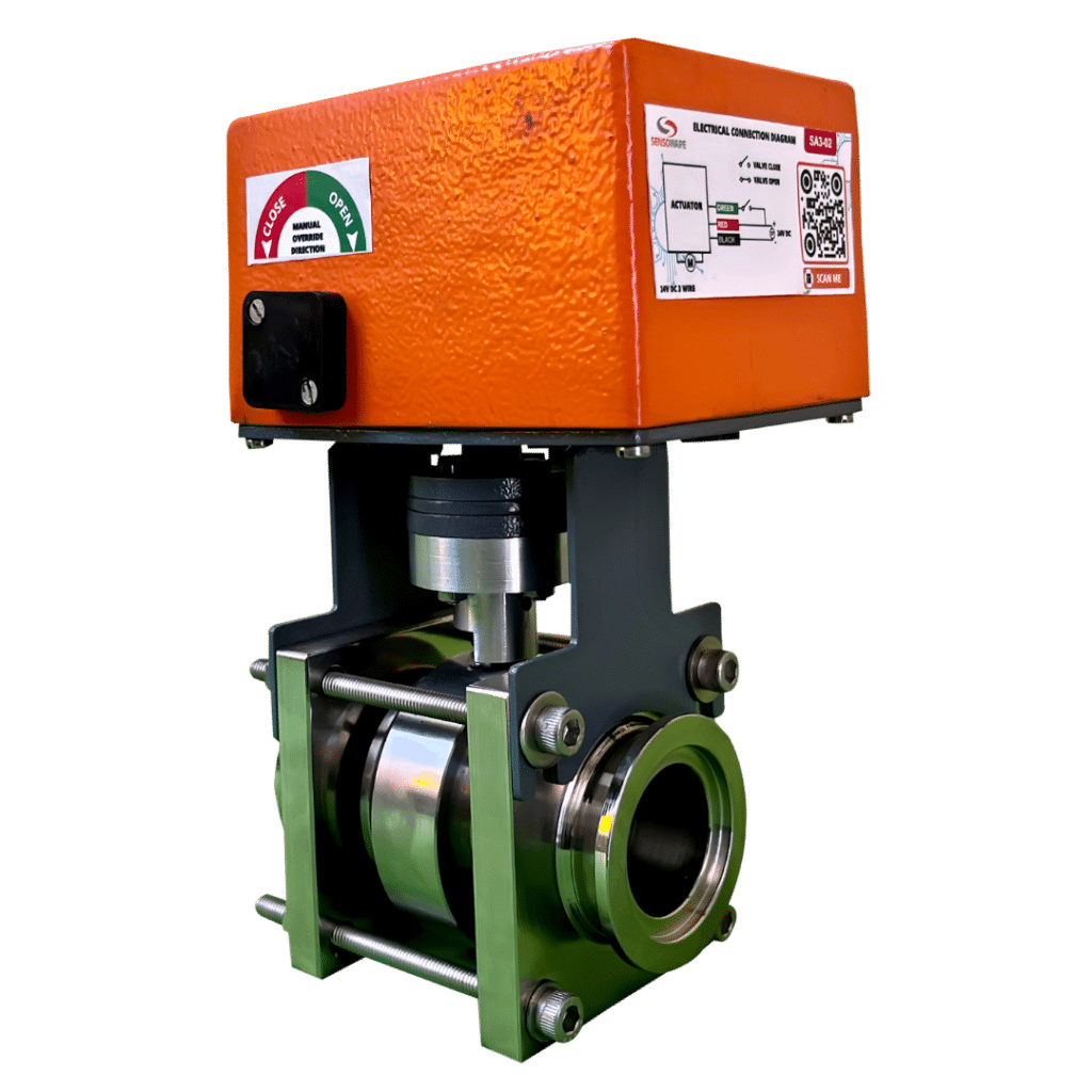 motorized sanitary butterfly valve stainless steel