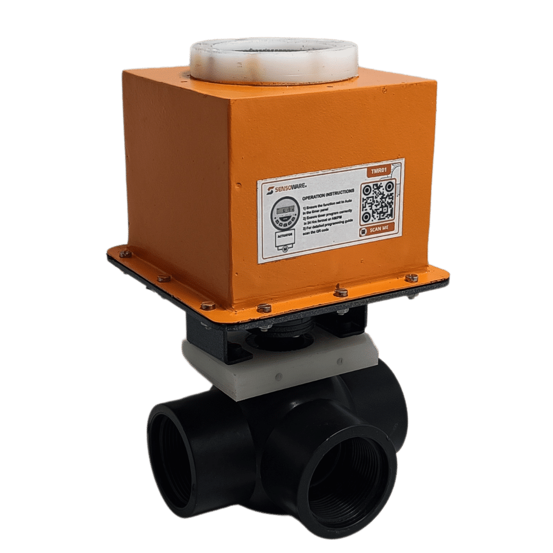 pvc 3 way electric ball valve with timer