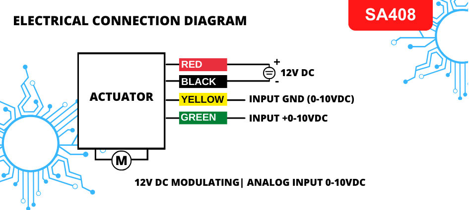 sa408 12vdc modulating 0 to 10vdc