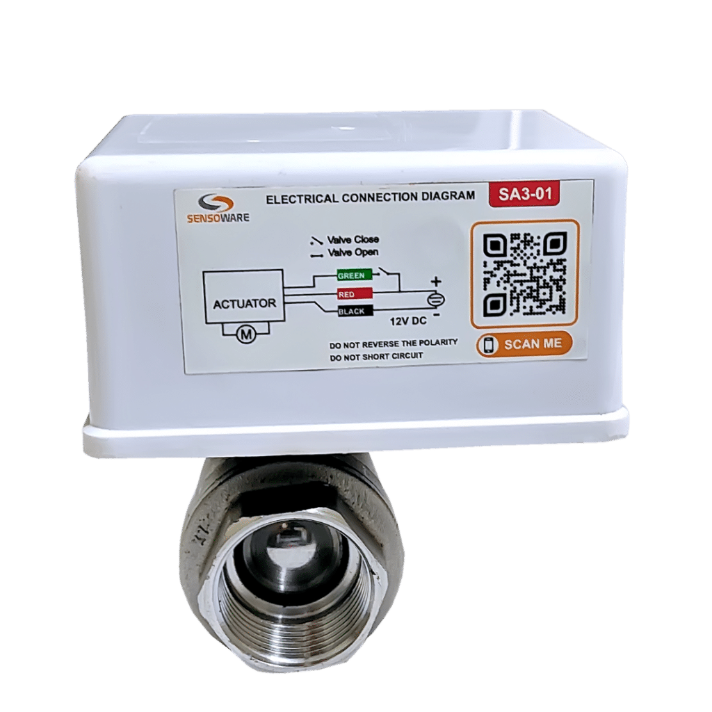 sensoware electric ball valve ss304 25mm with feedback